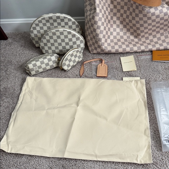 Louis Vuitton LV Canvas Graceful PM Damier Azur handbag dust bag tags organizer - Picture 9 of 11